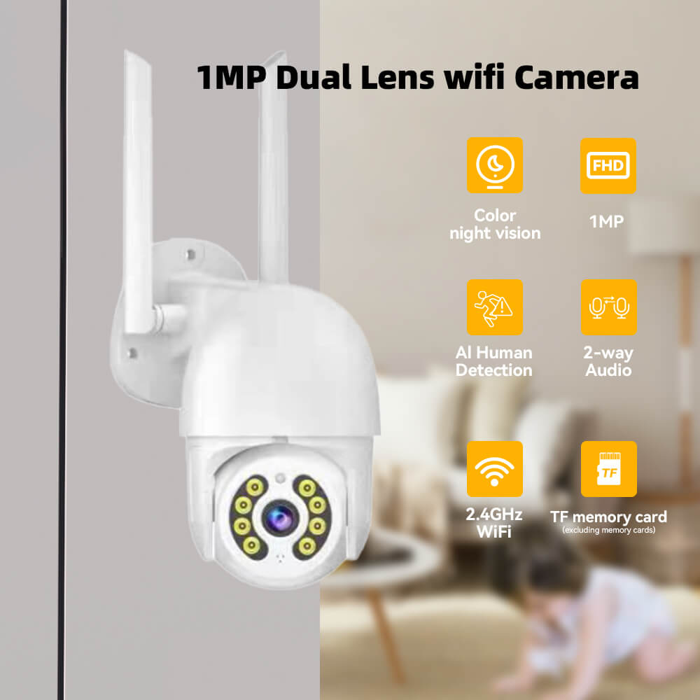 1MP Dual Lens wifi camera